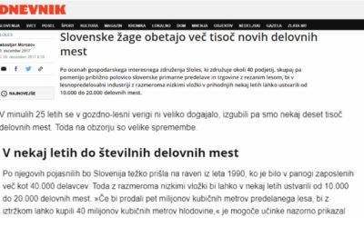 Slovenske žage obetajo več tisoč novih delovnih mest